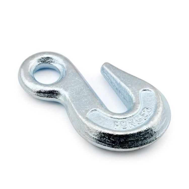 High Tension Electric Galvanized Eye Drop Forged Grab Hook Carbon Steel Chain Hook