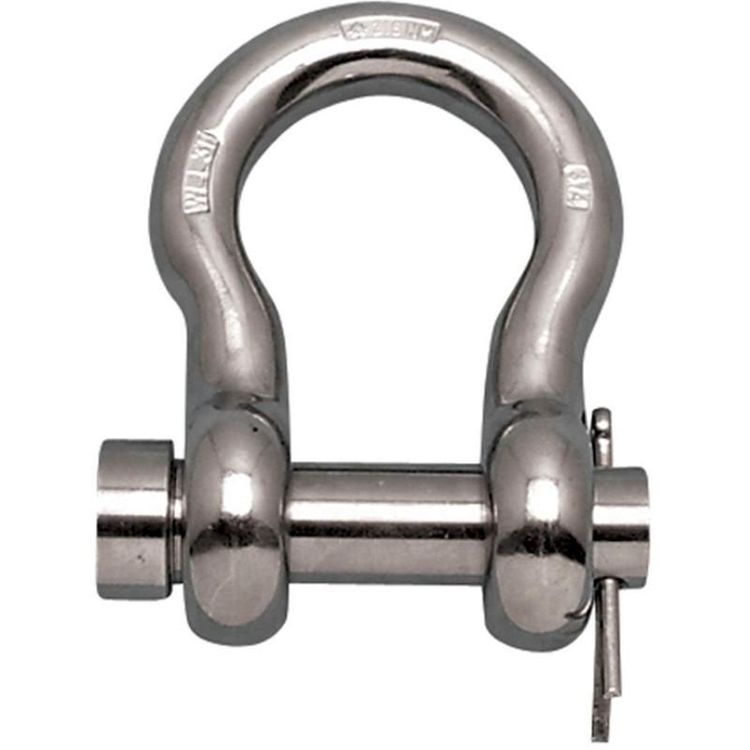 1-1/4" Type 316 Stainless Round Pin Anchor Shackle (WLL 14,000 lbs)