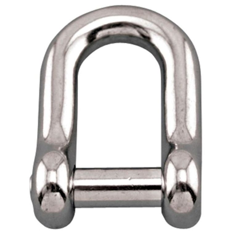 1" Type 316 Stainless No-Snag Screw Pin D Shackle (WLL 6000 lbs)
