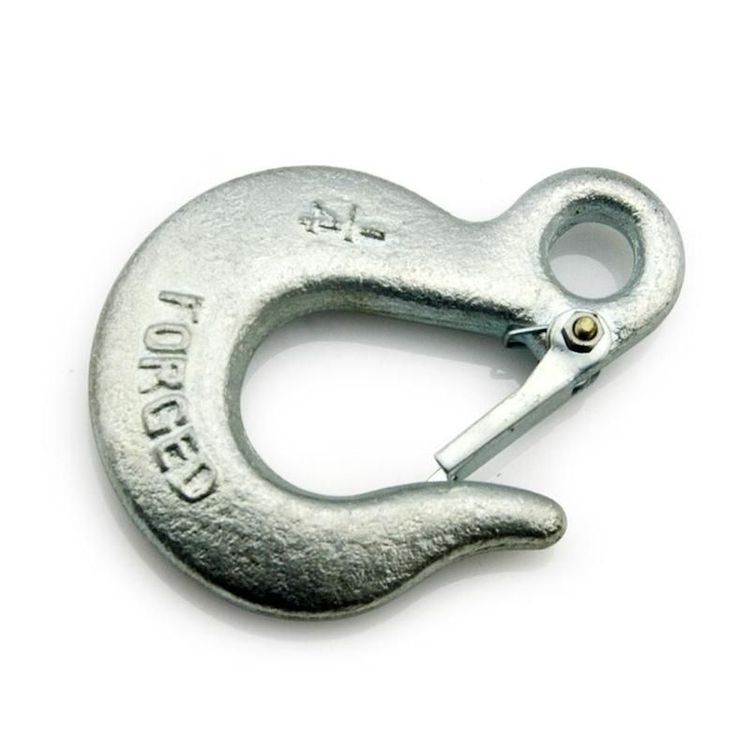 Lifting 45# Carbon Steel Eye Slip Hook with Safety Latch Drop Forged