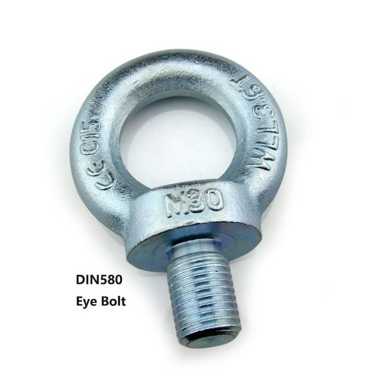 C15e DIN 580 Galvanized Drop Forged Lifting Eye Bolt M16 ASTM Steel Ring Male Eye Bolt