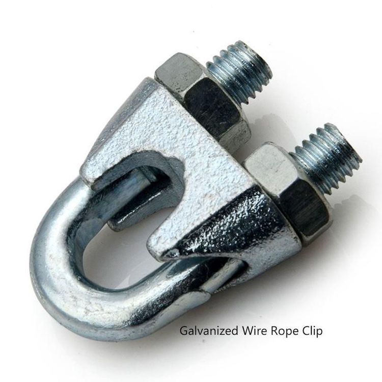 Rigging Hardware DIN741 Galvanized Malleable Iron Wire Rope Clips