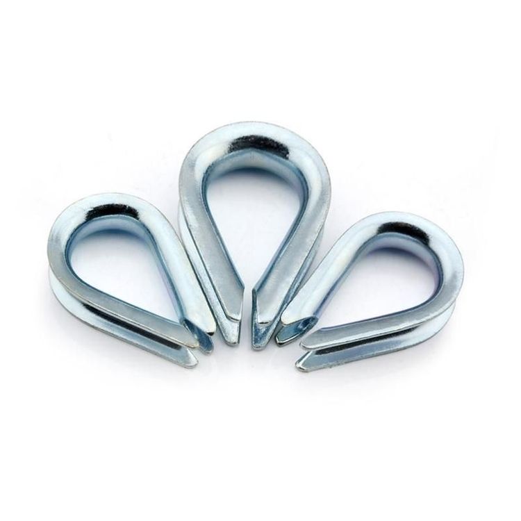 Electro Galvanized Carbon Steel Thimble Heavy Duty Wire Rope End Fitting Stamping Thimbles DIN6899b for Cable