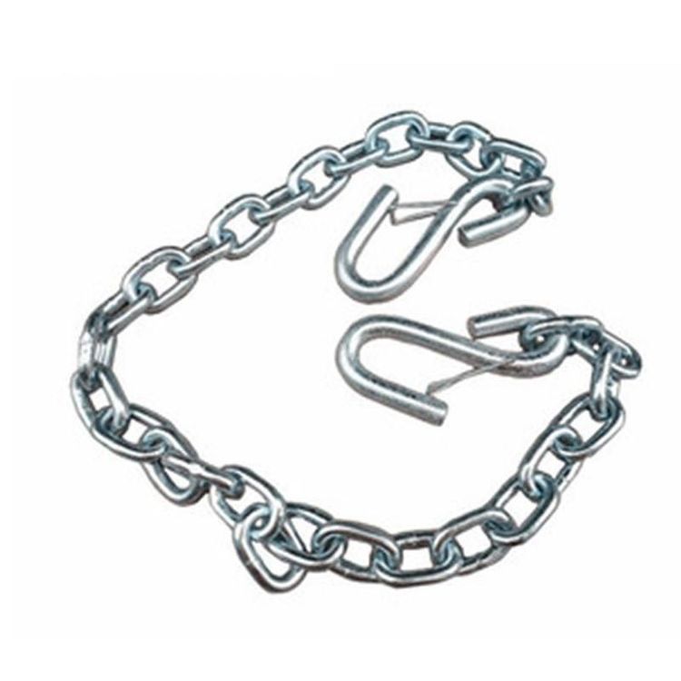 Zinc Plated Heavy Duty Transport Chain with S Hooks for Vehicle Safety