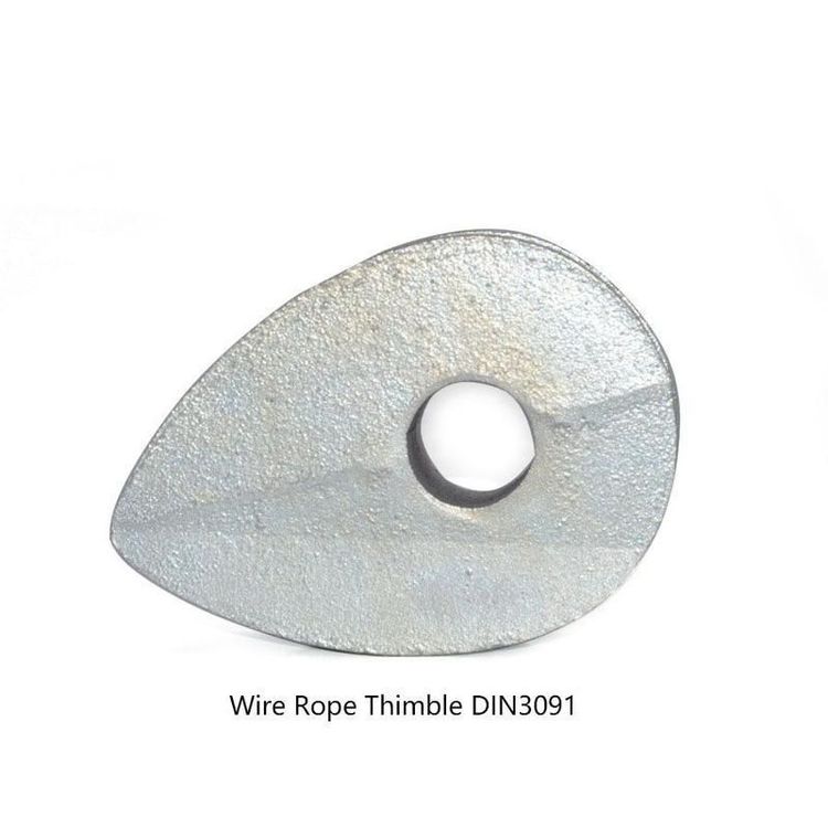 Heavy Malleable Galvanized Steel Cast Ring Solid Wire Rope Thimble DIN3091