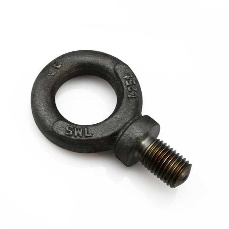 M12 M16 Lifting BS4278 Carbon Steel Metric Collar Eye Bolt Self Color Ring Eyebolt BS Standard