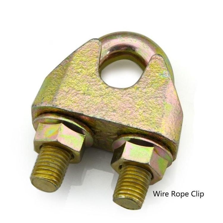 Yellow Zinc Malleable DIN1142 Wire Rope Grip Clamp